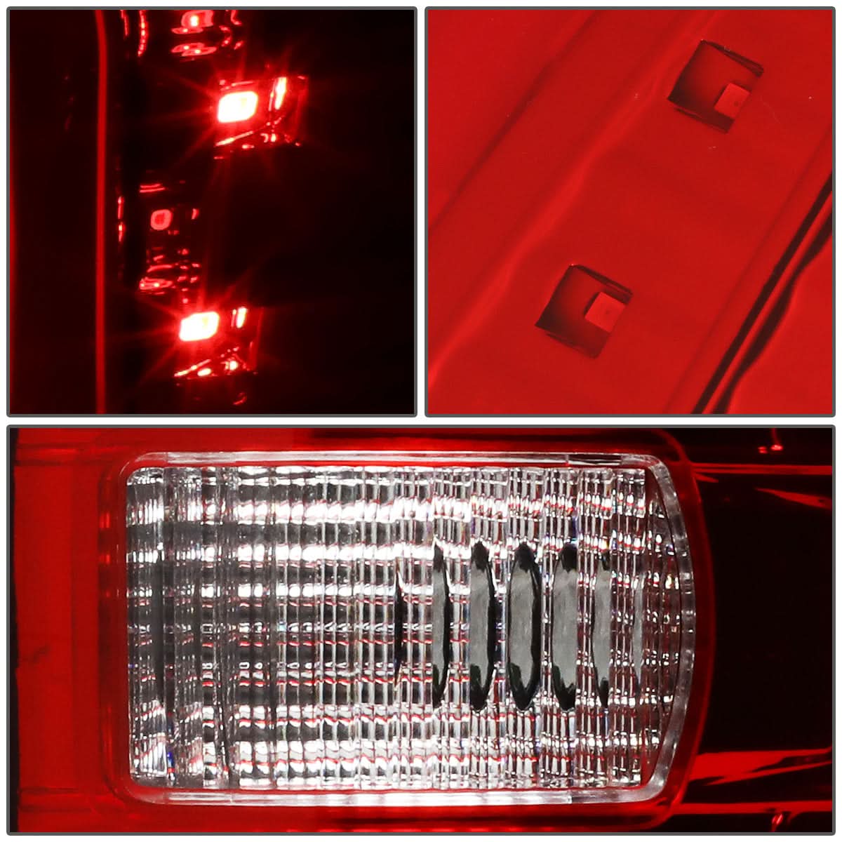 09-14 Ford F-150 Dual C-Bar 3D LED Tail Lights - Chrome/Red