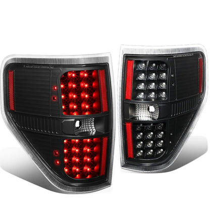 09-14 Ford F-150 Full LED Tail Lights - Black/Clear