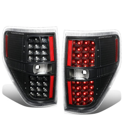 09-14 Ford F-150 Full LED Tail Lights - Black/Clear