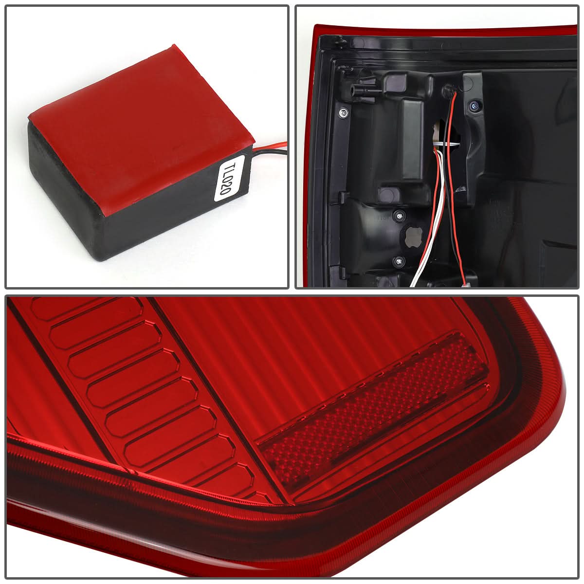 09-14 Ford F-150 Full LED Tail Lights - Chrome/Red