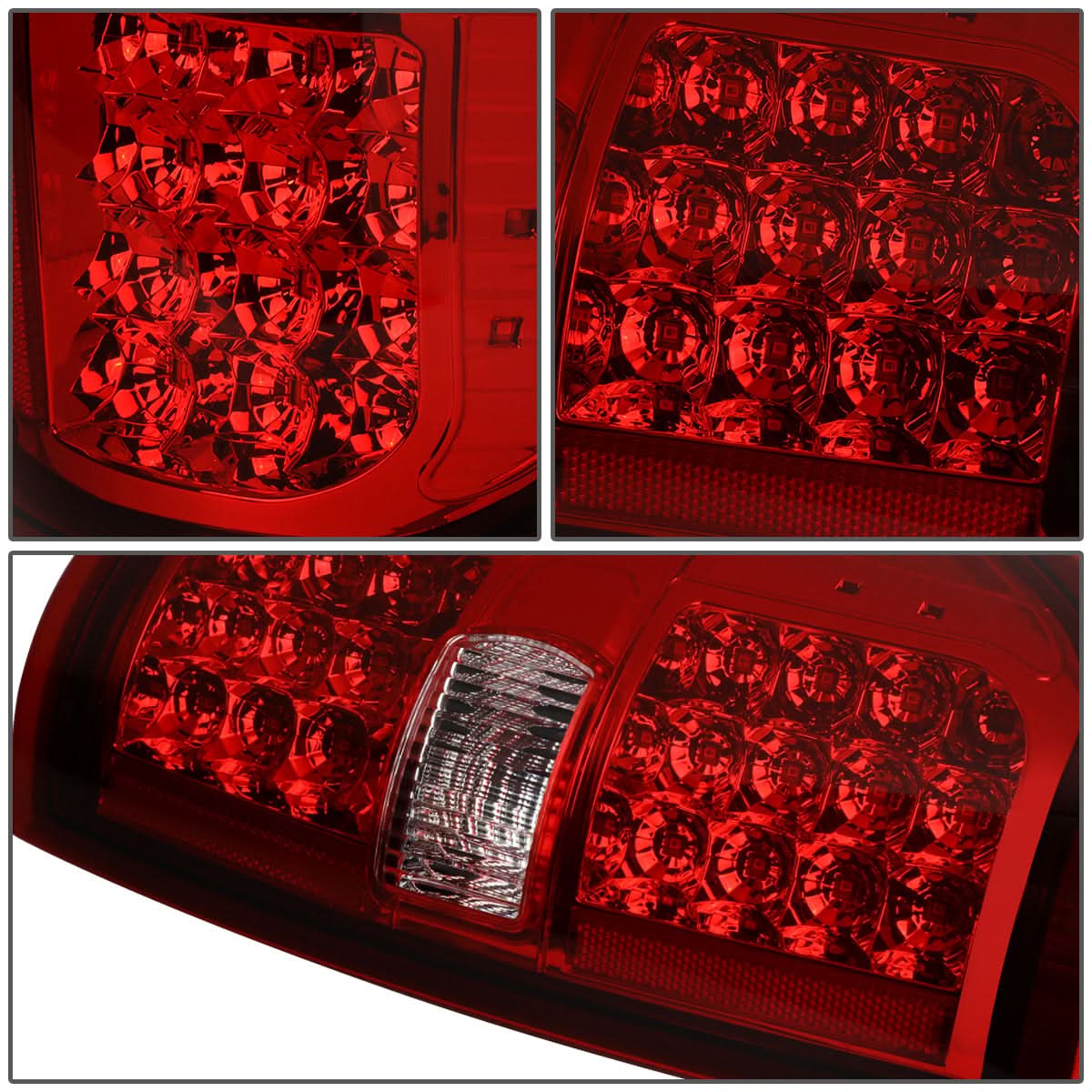 09-14 Ford F-150 Full LED Tail Lights - Chrome/Red