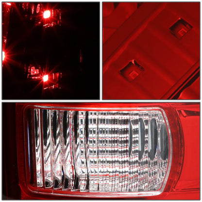 09-14 Ford F-150 Full LED Tail Lights - Chrome/Red