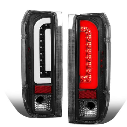 90-97 Ford F-150/F-250/F-350/Bronco 3D LED Tail Lights Black/Clear