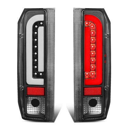 90-97 Ford F-150/F-250/F-350/Bronco 3D LED Tail Lights Black/Clear