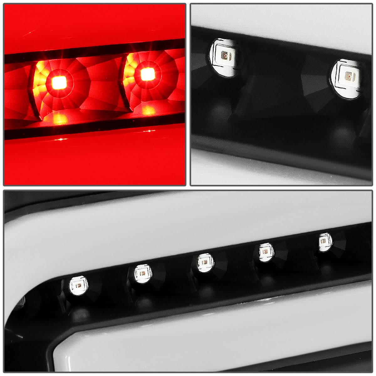 90-97 Ford F-150/F-250/F-350/Bronco 3D LED Tail Lights Black/Clear
