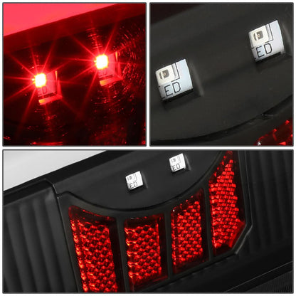 90-97 Ford F-150/F-250/F-350/Bronco 3D LED Tail Lights Black/Clear
