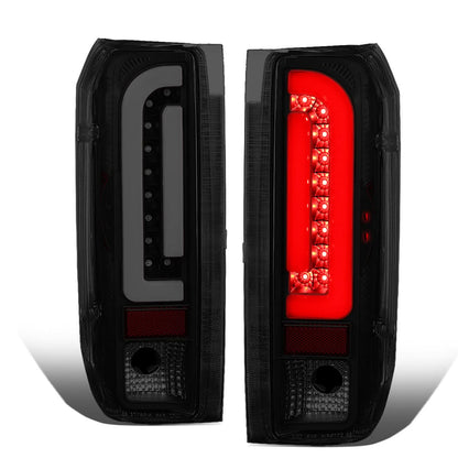 90-97 Ford F-150/F-250/F-350/Bronco 3D LED Tail Lights Black/Smoke