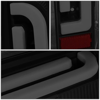 90-97 Ford F-150/F-250/F-350/Bronco 3D LED Tail Lights Black/Smoke