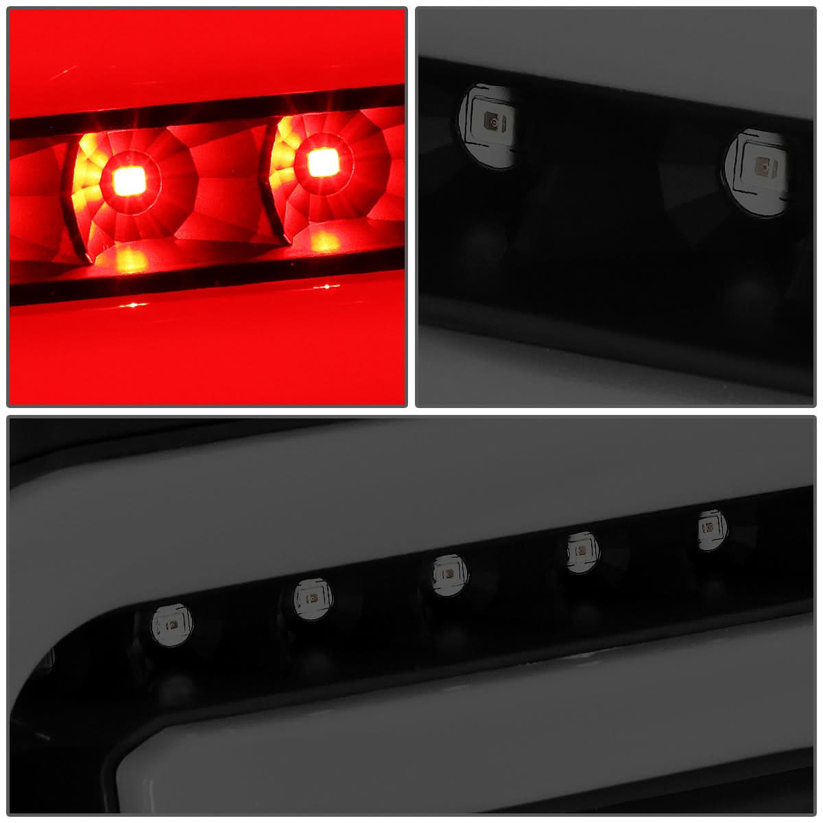 90-97 Ford F-150/F-250/F-350/Bronco 3D LED Tail Lights Black/Smoke