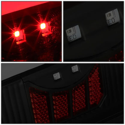 90-97 Ford F-150/F-250/F-350/Bronco 3D LED Tail Lights Black/Smoke