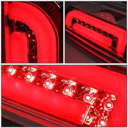 90-97 Ford F-150/F-250/F-350/Bronco 3D LED Tail Lights Chrome/Clear