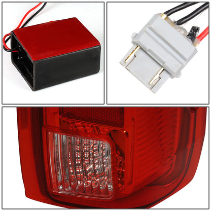 90-97 Ford F-150/F-250/F-350/Bronco 3D LED Tail Lights Chrome/Red