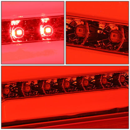 90-97 Ford F-150/F-250/F-350/Bronco 3D LED Tail Lights Chrome/Red