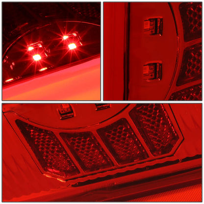 90-97 Ford F-150/F-250/F-350/Bronco 3D LED Tail Lights Chrome/Red