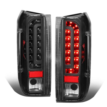 90-97 Ford F-150/F-250/F-350/Bronco LED Tail Lights Black/Clear