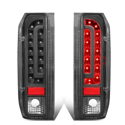 90-97 Ford F-150/F-250/F-350/Bronco LED Tail Lights Black/Clear