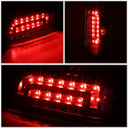 90-97 Ford F-150/F-250/F-350/Bronco LED Tail Lights Black/Clear