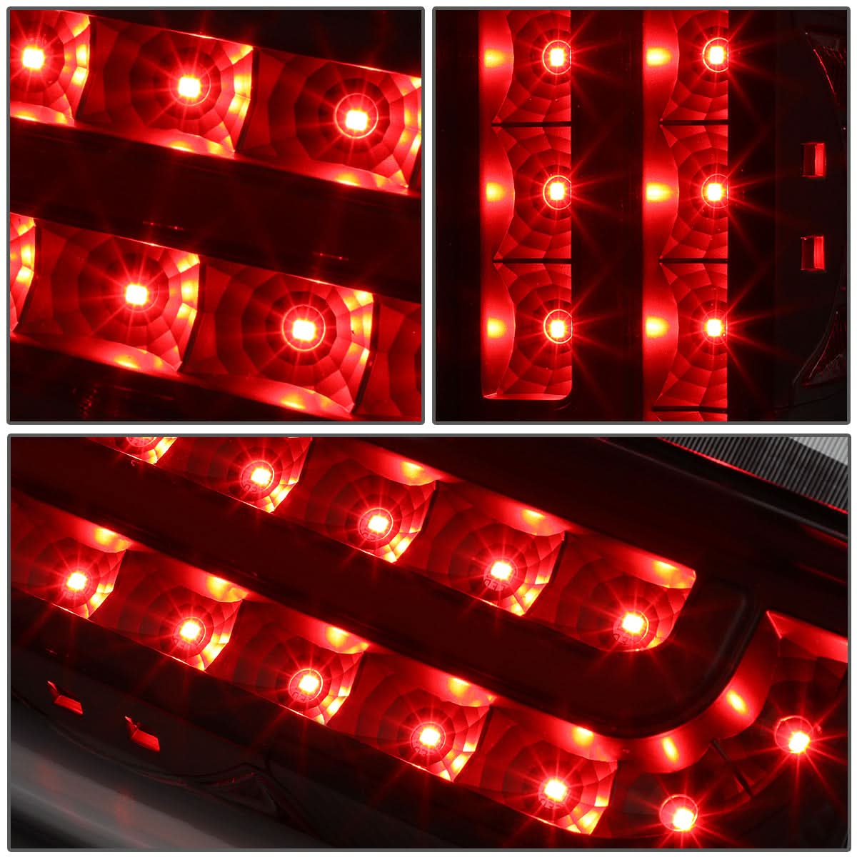 90-97 Ford F-150/F-250/F-350/Bronco LED Tail Lights Black/Clear