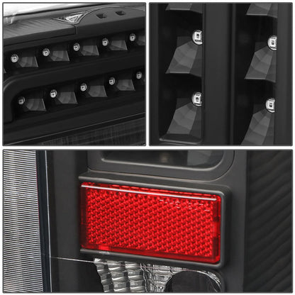 90-97 Ford F-150/F-250/F-350/Bronco LED Tail Lights Black/Clear