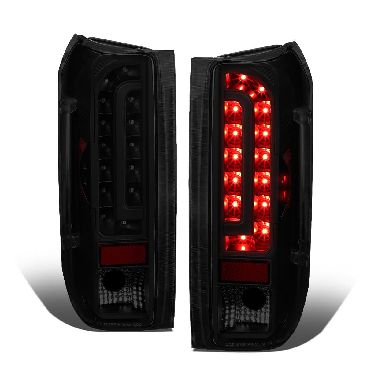 90-97 Ford F-150/F-250/F-350/Bronco LED Tail Lights - Black/Smoke