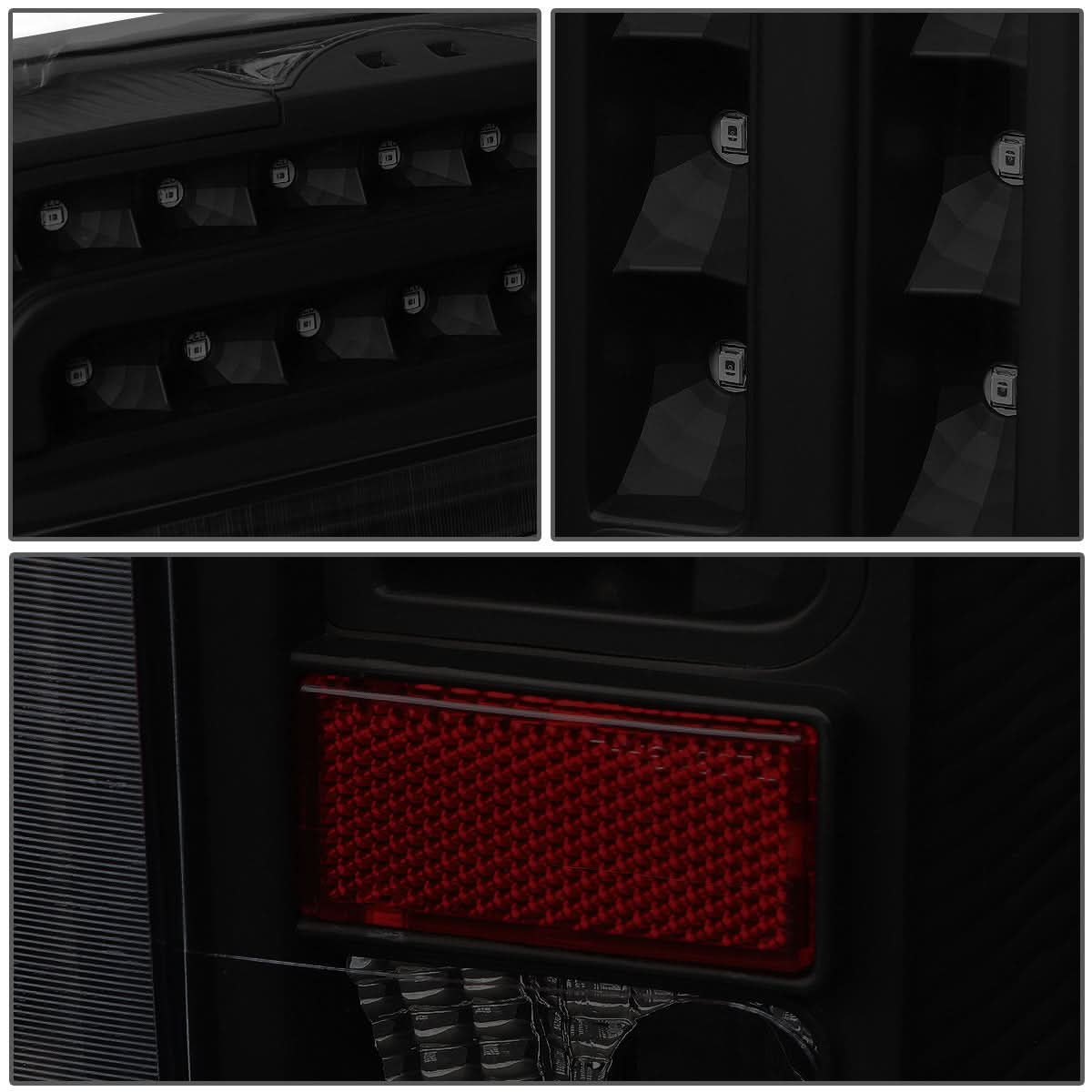 90-97 Ford F-150/F-250/F-350/Bronco LED Tail Lights - Black/Smoke