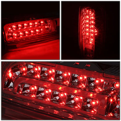 90-97 Ford F-150/F-250/F-350/Bronco LED Tail Lights Chrome/Clear