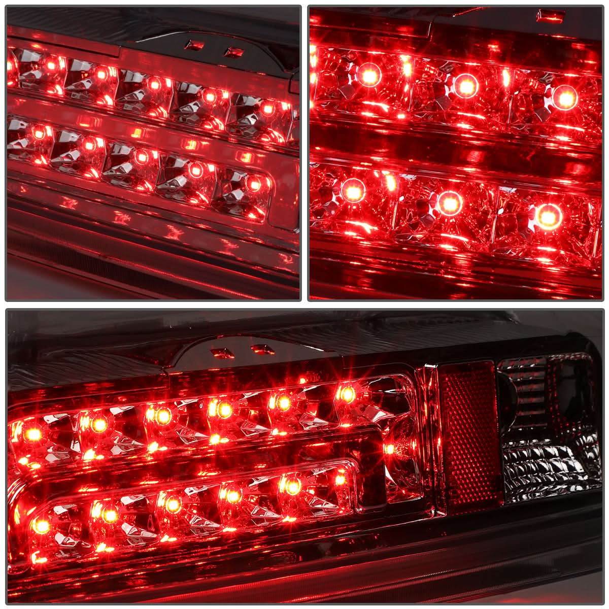 90-97 Ford F-150/F-250/F-350/Bronco LED Tail Lights Chrome/Clear