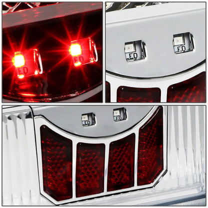 90-97 Ford F-150/F-250/F-350/Bronco LED Tail Lights Chrome/Clear