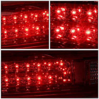 90-97 Ford F-150/F-250/F-350/Bronco LED Tail Lights Chrome/Red