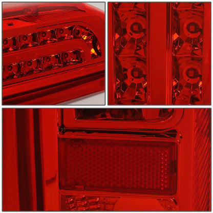 90-97 Ford F-150/F-250/F-350/Bronco LED Tail Lights Chrome/Red