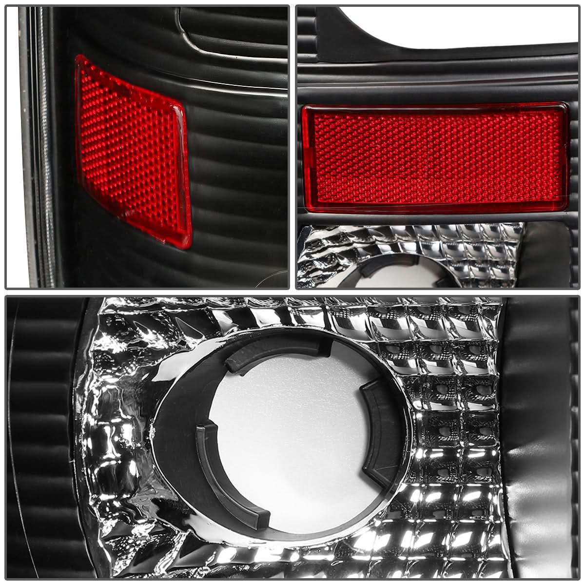 97-07 Ford F-150 F-250 F-350 C-Bar 3D LED Tail Lights Black/Clear