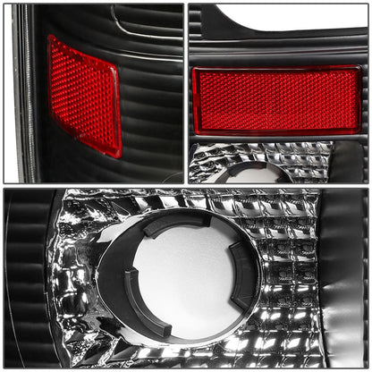 97-07 Ford F-150 F-250 F-350 C-Bar 3D LED Tail Lights Black/Clear