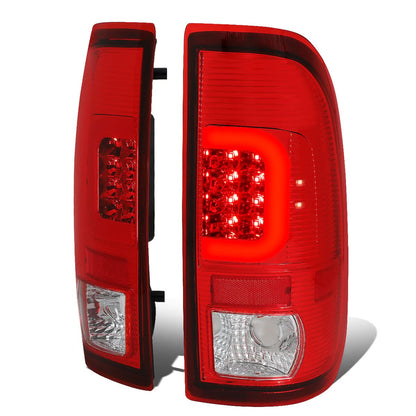 97-07 Ford F-150 F-250 F-350 F-450 F-550 C-Bar 3D LED Tail Lights Chrome