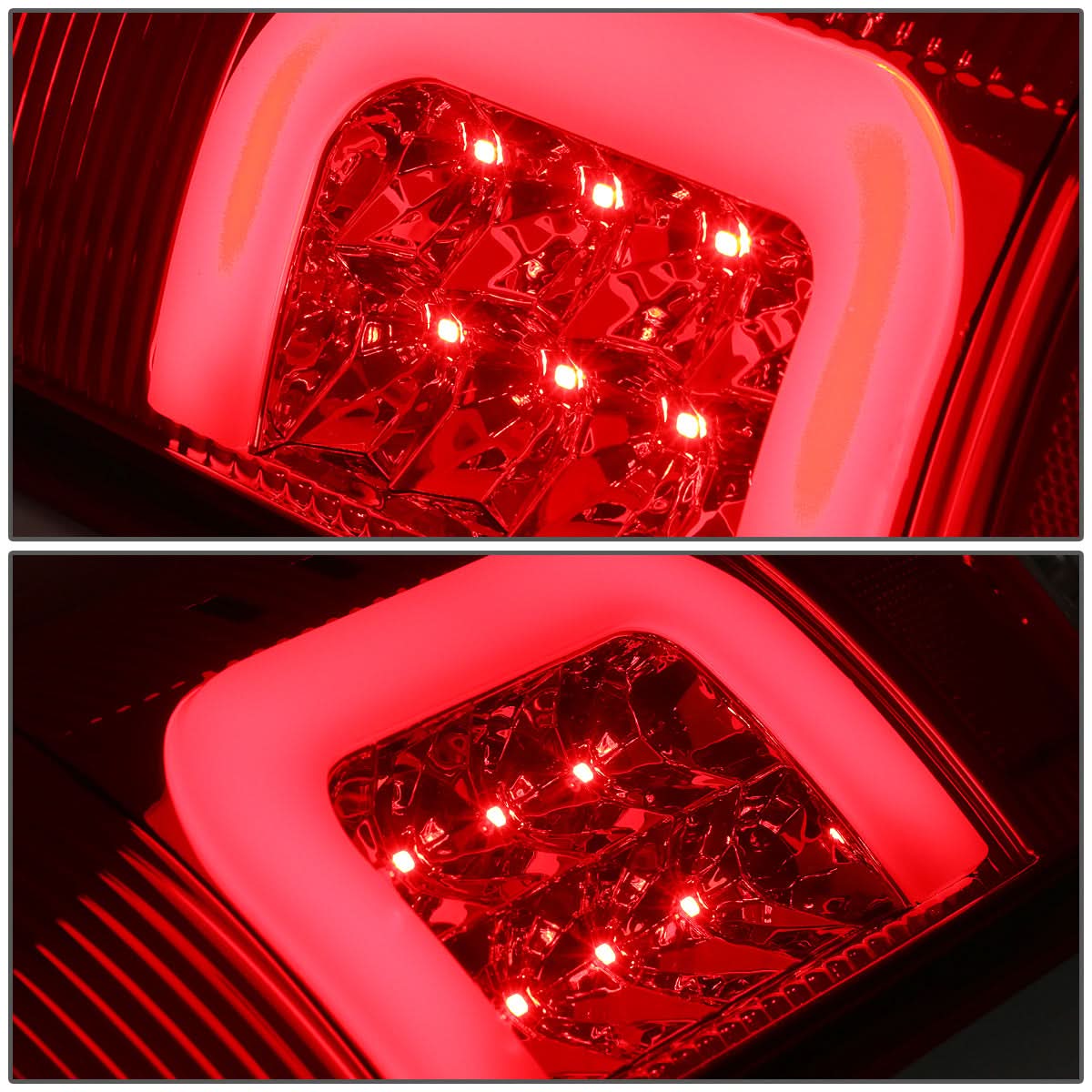 97-07 Ford F-150 F-250 F-350 F-450 F-550 C-Bar 3D LED Tail Lights Chrome