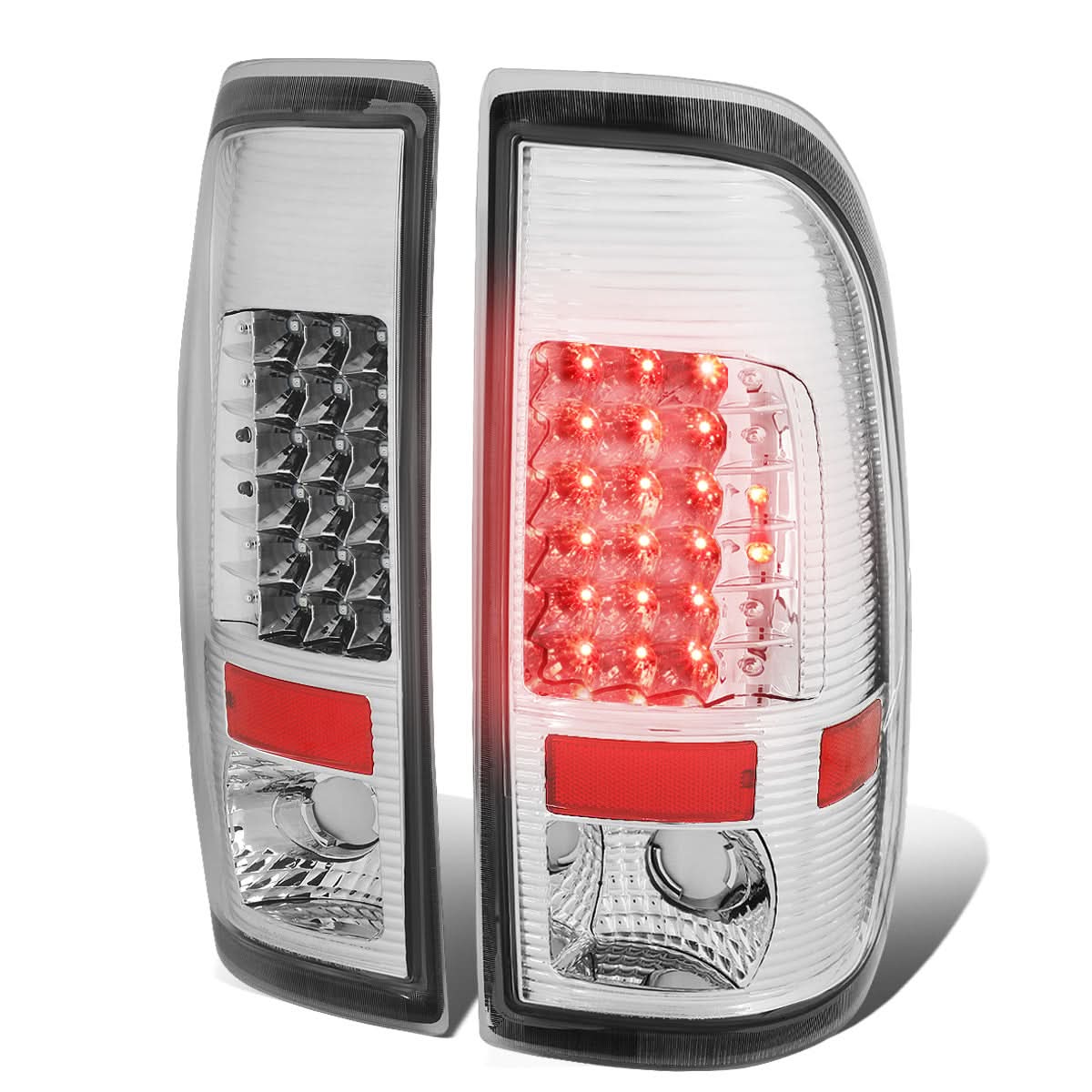97-07 Ford F-150 F-250 F-350 F-450 F-550 LED Tail Lights Chrome