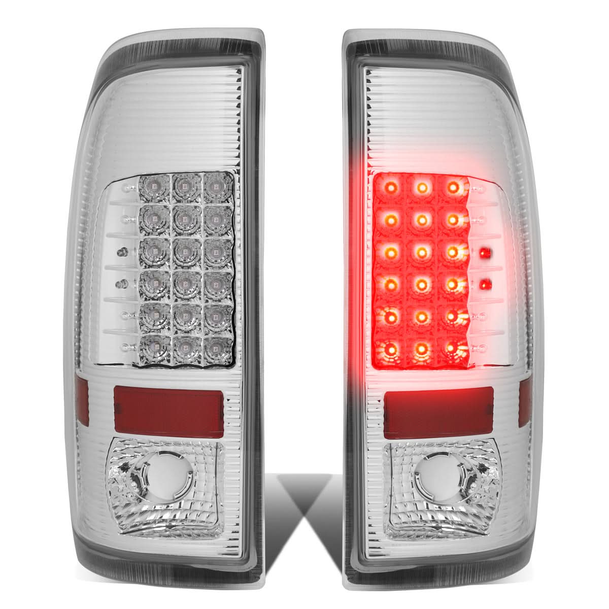 97-07 Ford F-150 F-250 F-350 F-450 F-550 LED Tail Lights Chrome