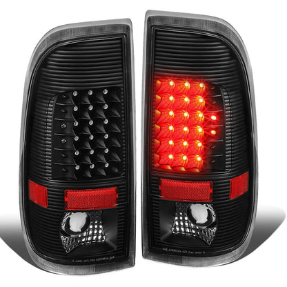 08-16 Ford F-250/F-350/F-450/F-550 Super Duty LED Tail Lights Black/Clear