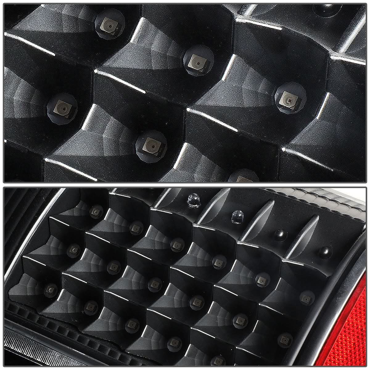 08-16 Ford F-250/F-350/F-450/F-550 Super Duty LED Tail Lights Black/Clear