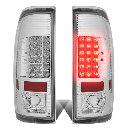 08-16 Ford F-250 F-350 F-450 F-550 Super Duty LED Tail Lights Chrome