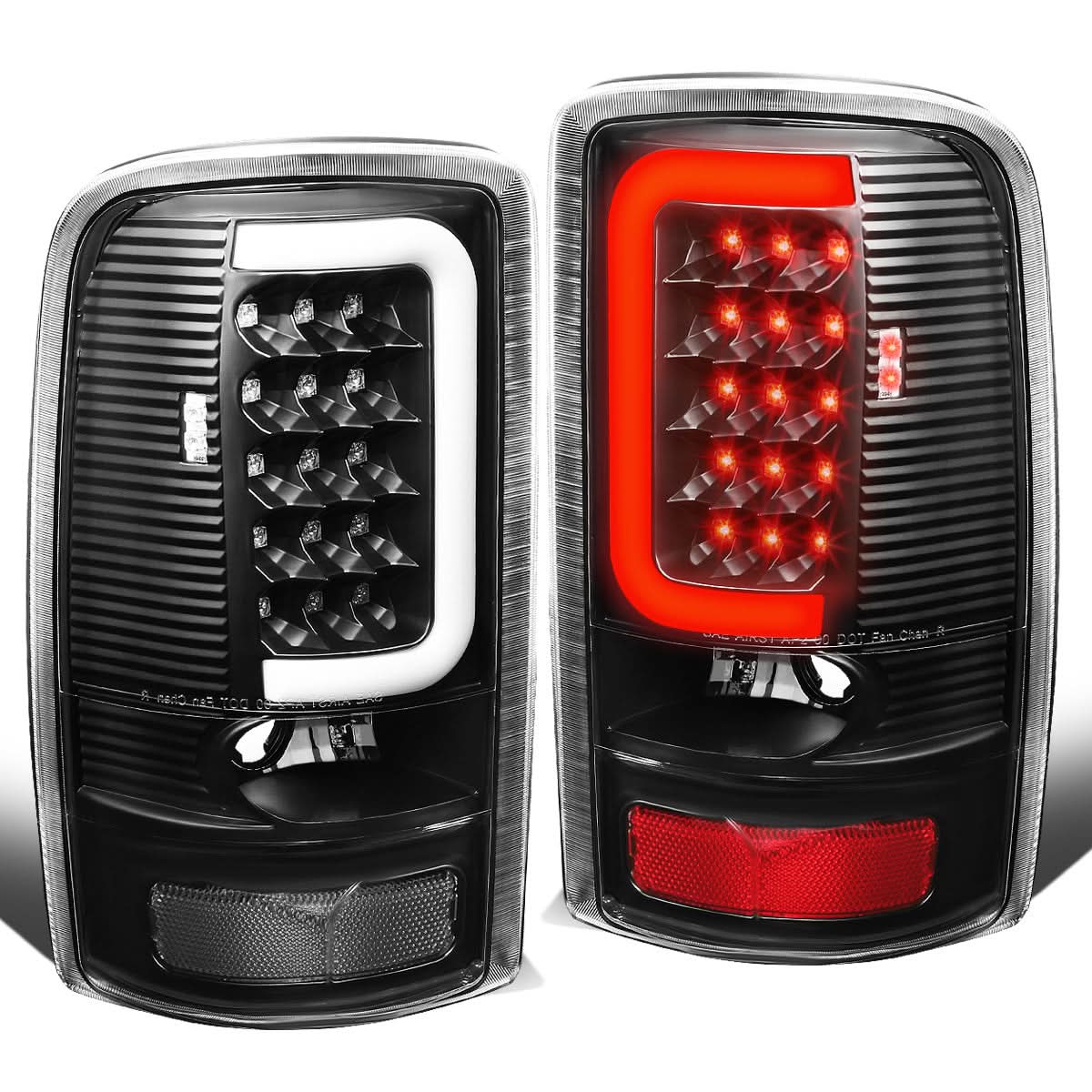 00-06 Chevy Tahoe Suburban GMC Yukon C-Bar 3D U-Halo LED Tail Lights