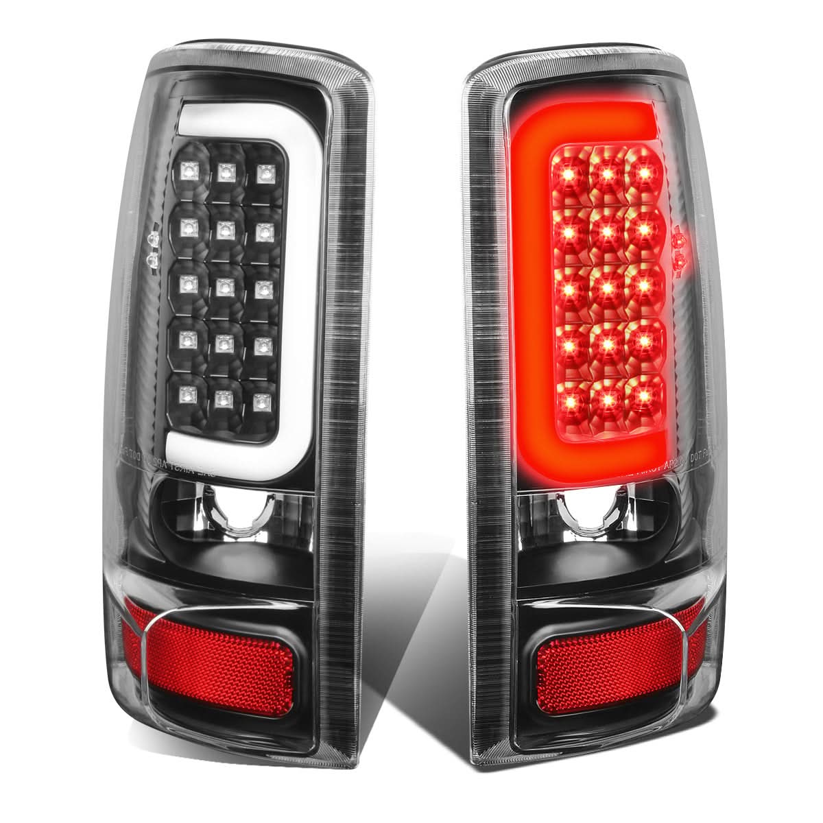00-06 Chevy Tahoe Suburban GMC Yukon C-Bar 3D U-Halo LED Tail Lights