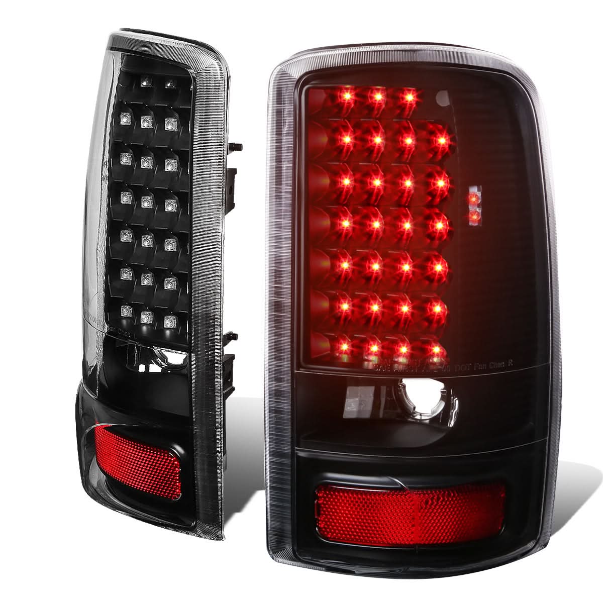 2000-2006 Chevrolet Tahoe Suburban GMC Yukon LED Tail Lights Black