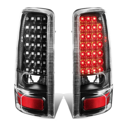 2000-2006 Chevrolet Tahoe Suburban GMC Yukon LED Tail Lights Black