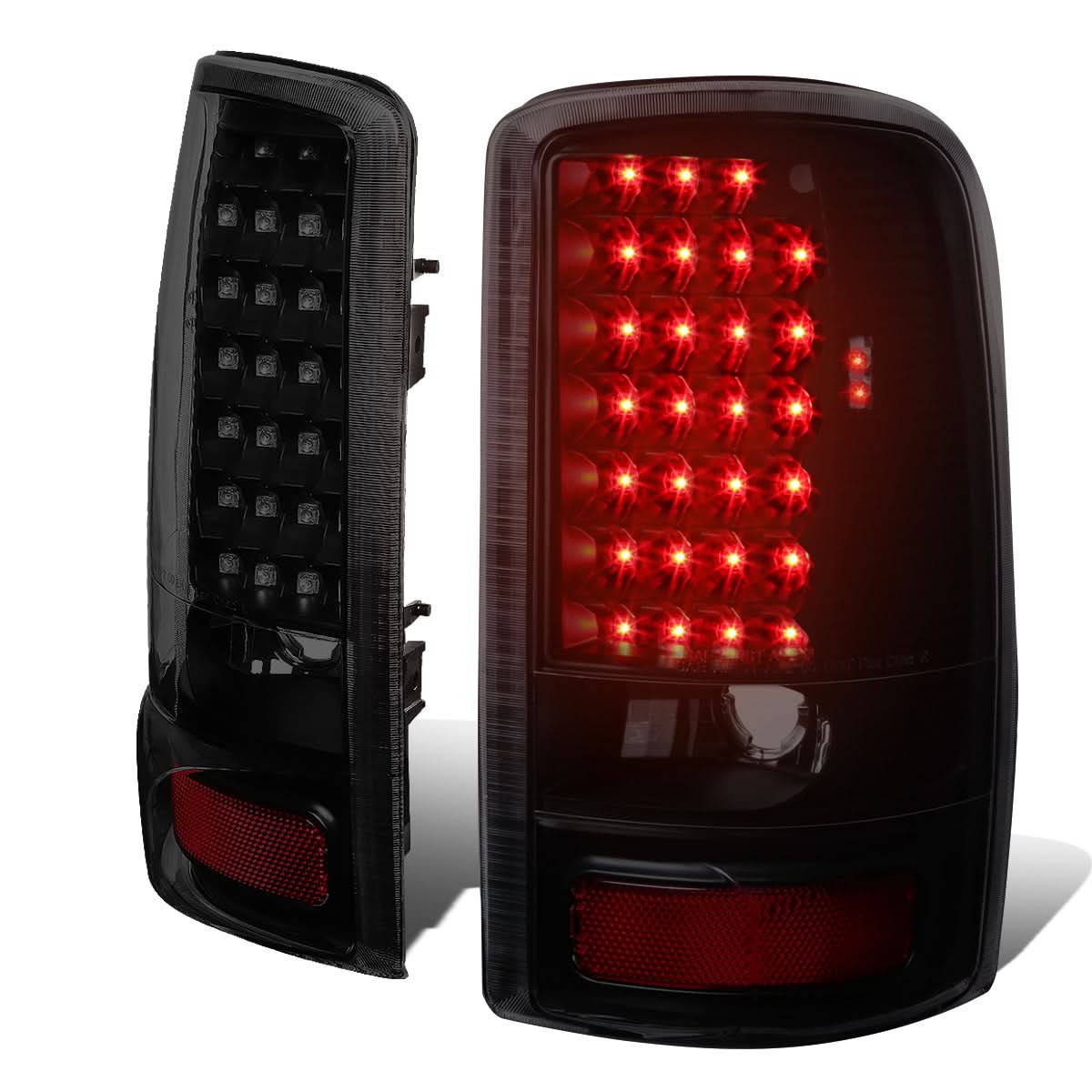 2000-2006 Chevy Tahoe Suburban GMC Yukon LED Tail Lights Black Smoke