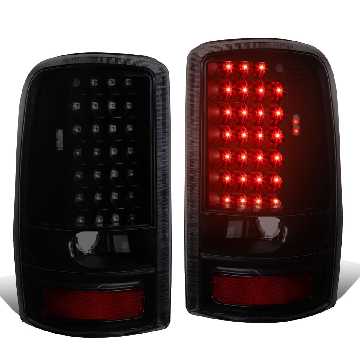 2000-2006 Chevy Tahoe Suburban GMC Yukon LED Tail Lights Black Smoke