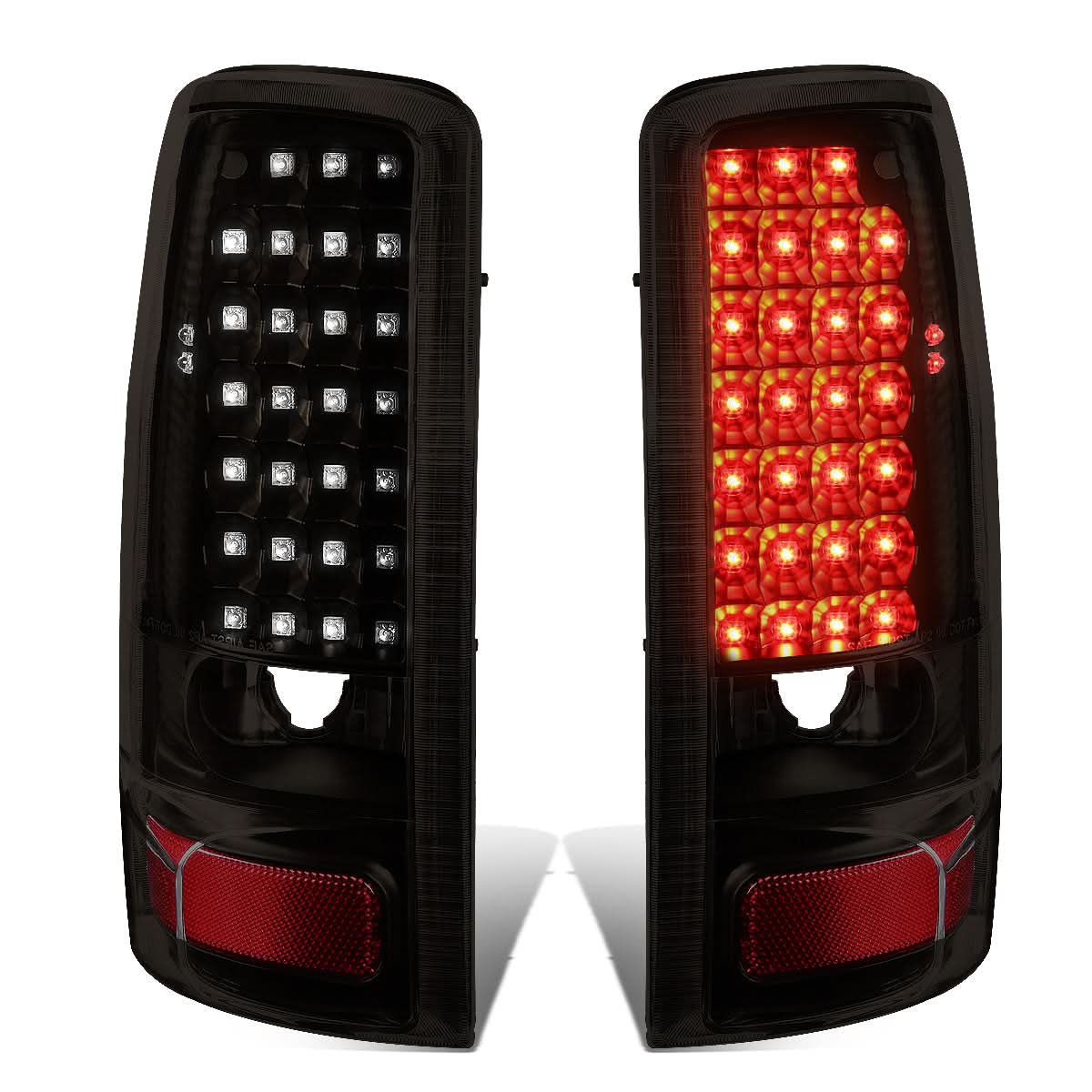 2000-2006 Chevy Tahoe Suburban GMC Yukon LED Tail Lights Black Smoke