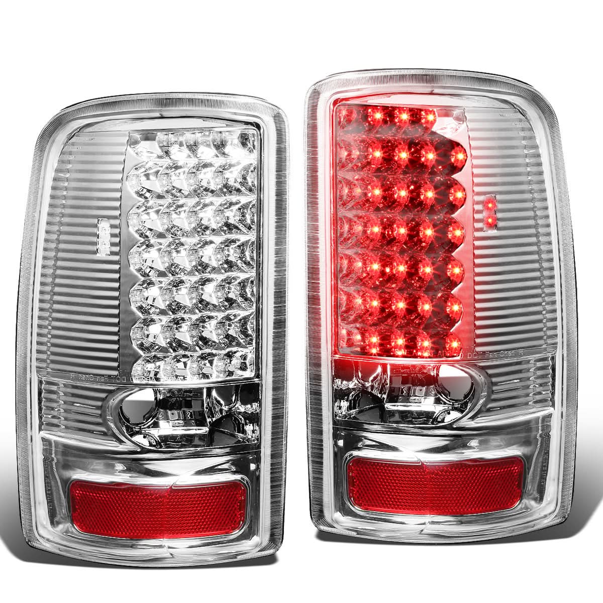 2000-2006 Chevy Tahoe Suburban GMC Yukon LED Tail Lights Chrome