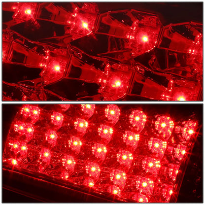 00-06 Chevrolet Tahoe Suburban Yukon LED Tail Lights Chrome Red