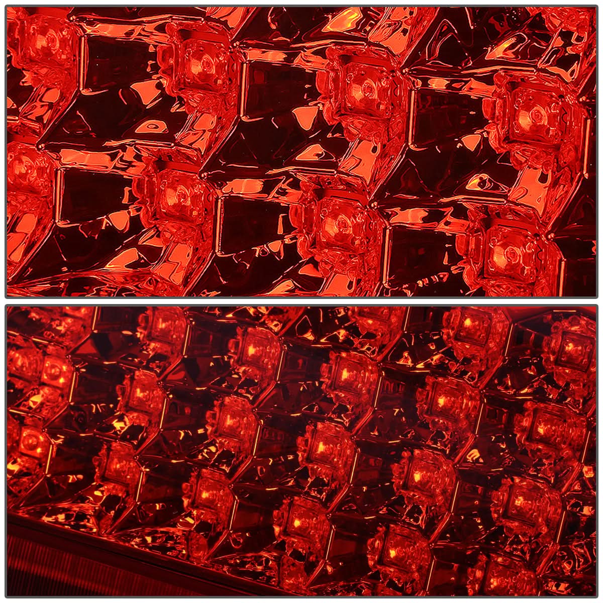 00-06 Chevrolet Tahoe Suburban Yukon LED Tail Lights Chrome Red
