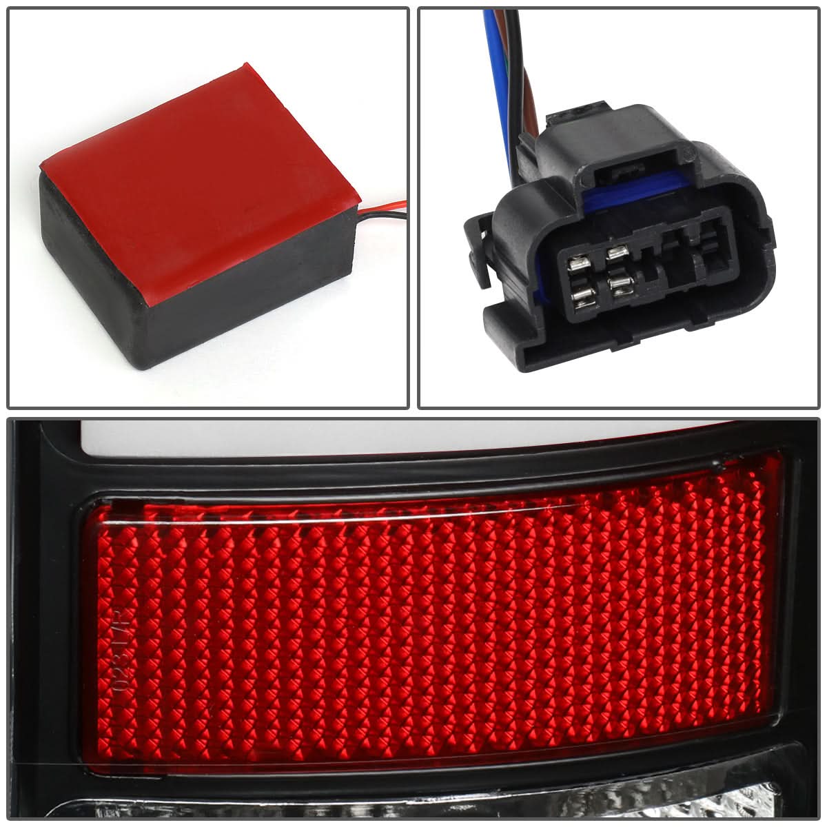 07-14 GMC Sierra 3D LED Tail Lights Black Clear